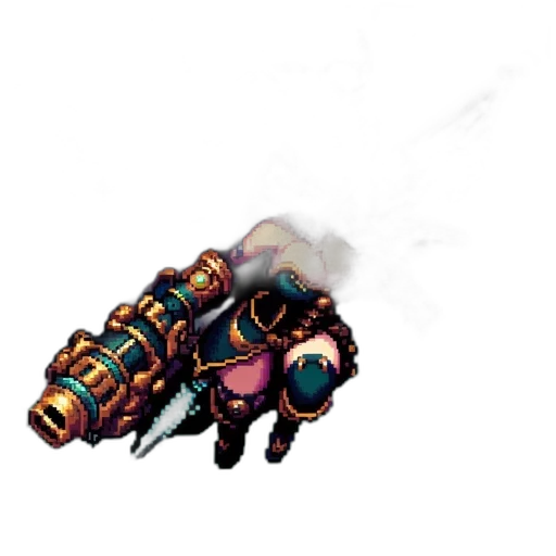 weapon, staff, robot, dragon, concept art, pixel art, fantasy art, cyberpunk transparent PNG cut-out