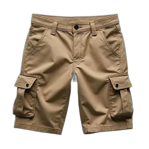 jacket, earth tones, pair, khaki, cargo, shorts, multiple, pockets transparent PNG cut-out