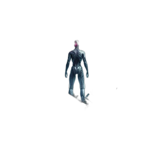 jacket, robot, creature, weapon, concept art, 3d render, cyberpunk, pixel art transparent PNG cut-out