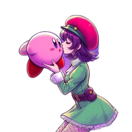 hat, staff, weapon, flower, pixel art, watercolor, concept art, anime transparent PNG cut-out