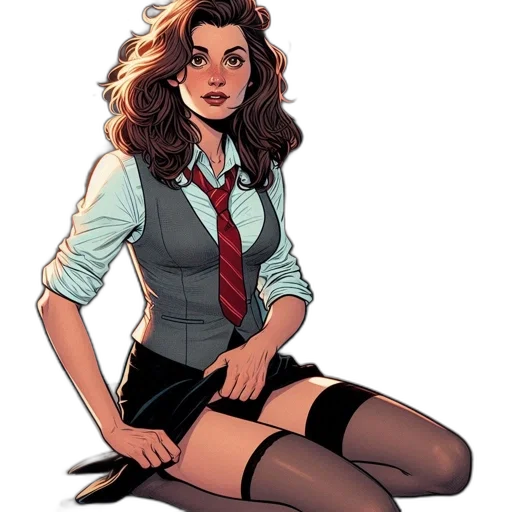 jacket, comic book art, cartoon, concept art, fantasy art, woman, nighttime, beach transparent PNG cut-out