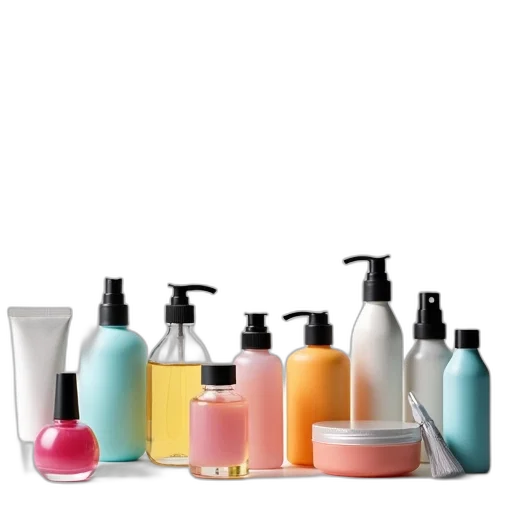 bottle, colorful, collection, various, beauty, grooming, products, displayed transparent PNG cut-out