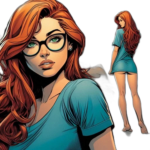 comic book art, concept art, cartoon, digitally transparent PNG cut-out
