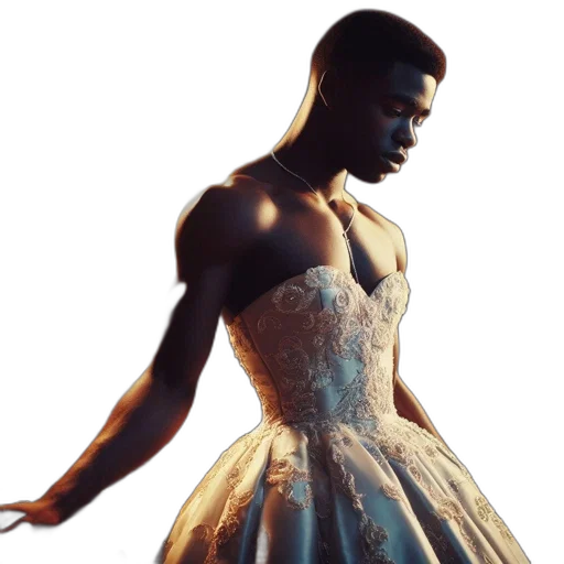 dress, crown, concept art, 3d render, photorealistic, blue, pastel, man transparent PNG cut-out