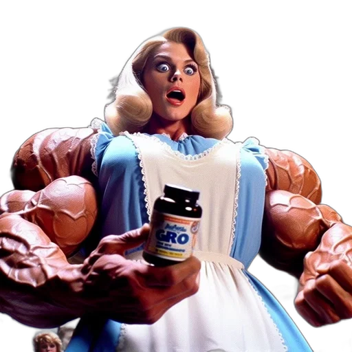 robot, dress, bottle, food, concept art, 3d render, vaporwave, woman transparent PNG cut-out