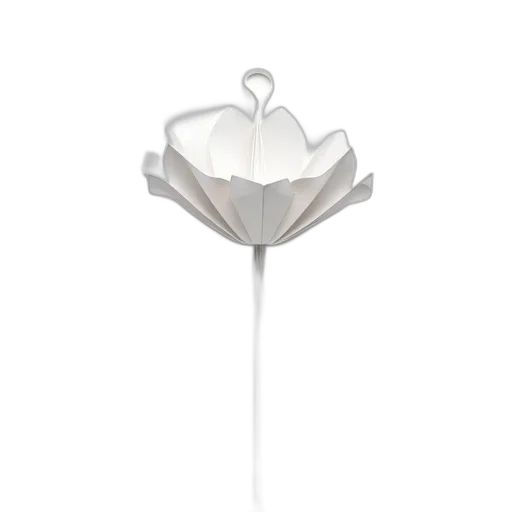 flower, crown, jewelry, umbrella, 3d render, white, origami, paper transparent PNG cut-out