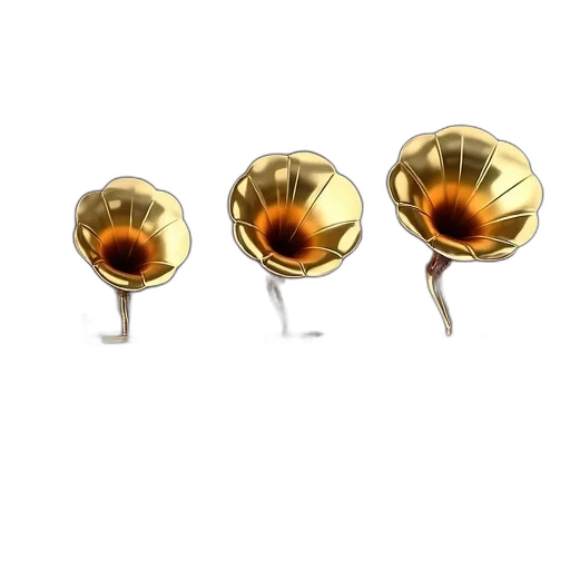 jewelry, crown, furniture, flower, 3d render, concept art, photorealistic, golden transparent PNG cut-out