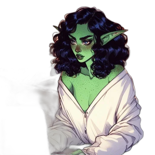 staff, creature, jacket, concept art, fantasy art, comic book art, pixel art, neon lights transparent PNG cut-out