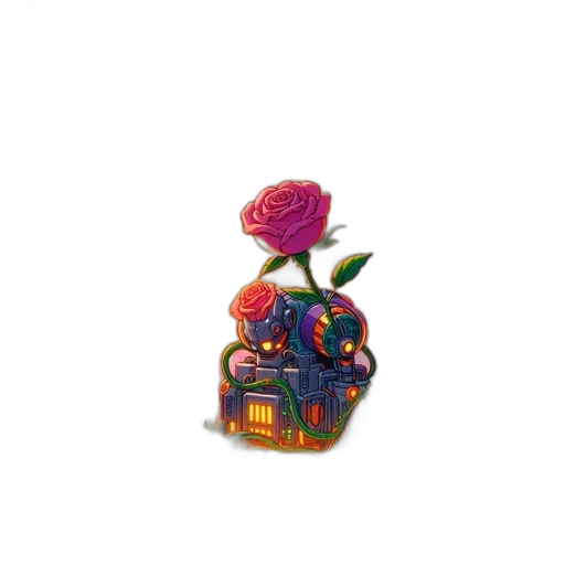 crown, flower, jewelry, food, 3d render, vaporwave, pixel art, concept art transparent PNG cut-out