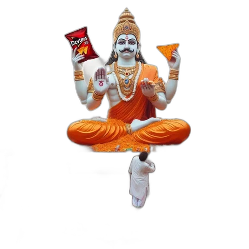 food, staff, jewelry, 3d render, photorealistic, large, statue, deity transparent PNG cut-out