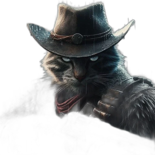 hat, animal, creature, mask, concept art, fantasy art, photorealistic, comic book art transparent PNG cut-out