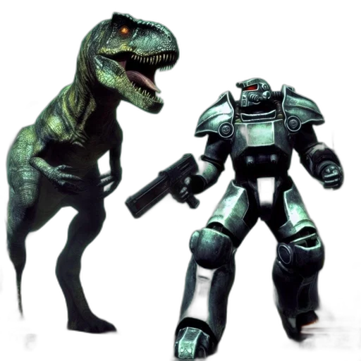 robot, creature, animal, concept art, 3d render, post-apocalyptic, landscape, large transparent PNG cut-out