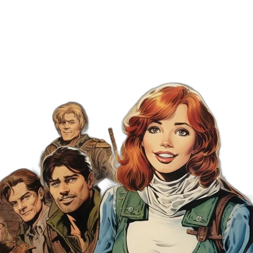 jacket, staff, comic book art, concept art, pixel art, fantasy art, outer space, snow transparent PNG cut-out