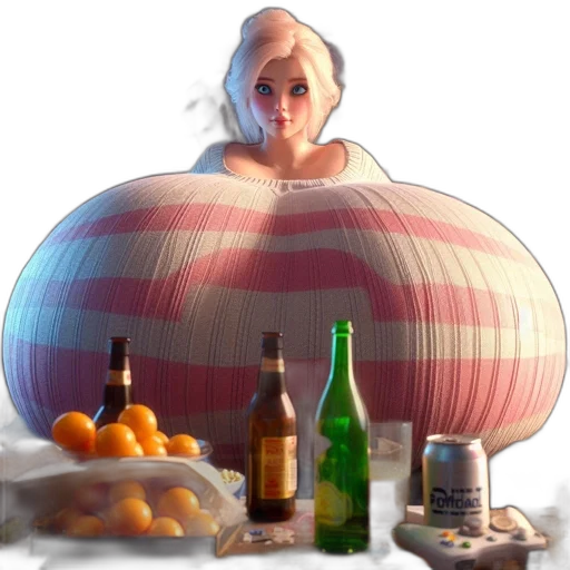 dress, food, bottle, creature, 3d render, concept art, photorealistic, pixel art transparent PNG cut-out