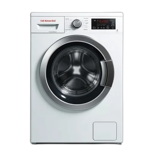 robot, photorealistic, 3d render, bosch, wma14120dw, 1200, spin, washing transparent PNG cut-out