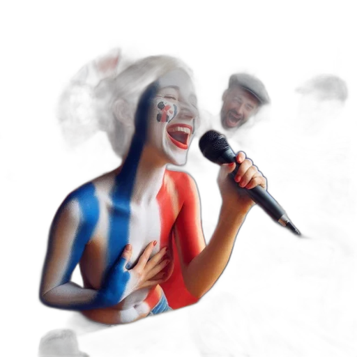 concept art, photorealistic, watercolor, 3d render, friends, fans, wave, french transparent PNG cut-out