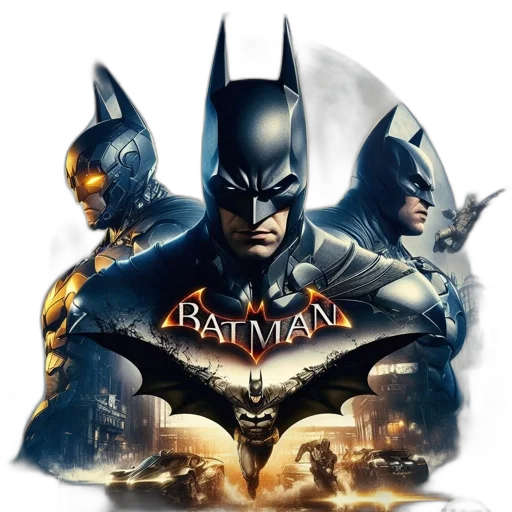 comic book art, concept art, 3d render, cover, art, batman, ps4, poses transparent PNG cut-out