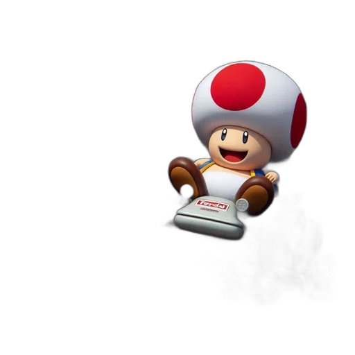 hat, robot, 3d render, concept art, pixel art, cartoonish, toad, races transparent PNG cut-out