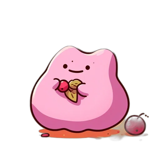 food, animal, creature, staff, concept art, pixel art, 3d render, cute transparent PNG cut-out