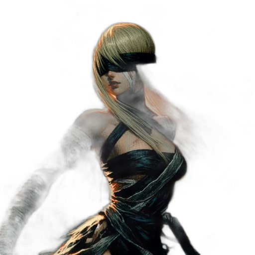 dress, hair, mask, staff, concept art, 3d render, fantasy art, photorealistic transparent PNG cut-out