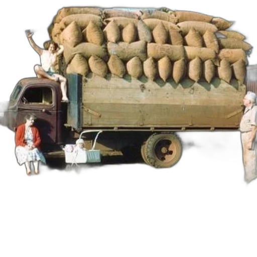 food, furniture, car, concept art, vintage, photo, truck, loaded transparent PNG cut-out