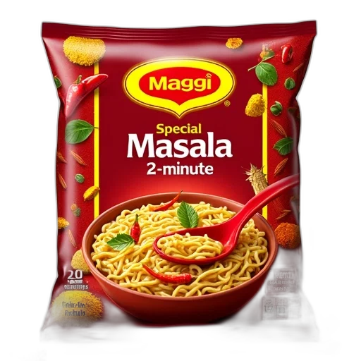 food, photorealistic, package, maggi, special, masala, 2-minute, noodles transparent PNG cut-out