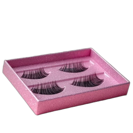 hair, crown, pairs, mink, eyelashes, pink, glitter, box transparent PNG cut-out