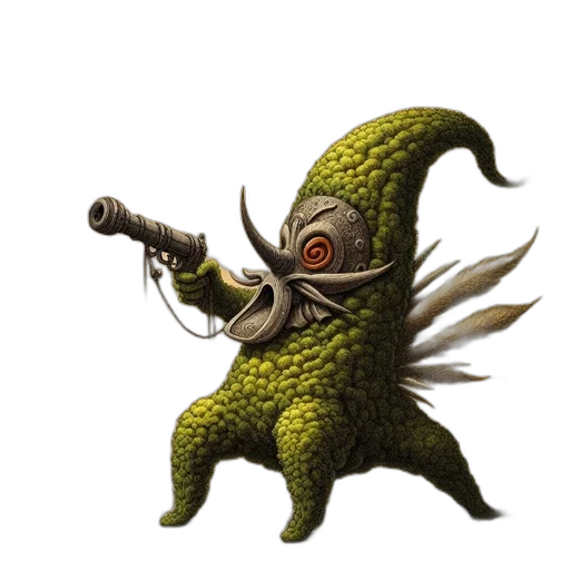 staff, dragon, weapon, creature, concept art, pixel art, fantasy art, 3d render transparent PNG cut-out