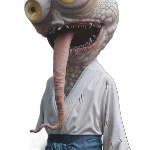 creature, staff, animal, mask, concept art, 3d render, photorealistic, fantastical transparent PNG cut-out