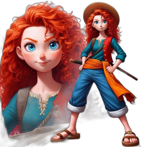 concept art, fantasy art, 3d render, cartoon, underwater, two, female, characters transparent PNG cut-out