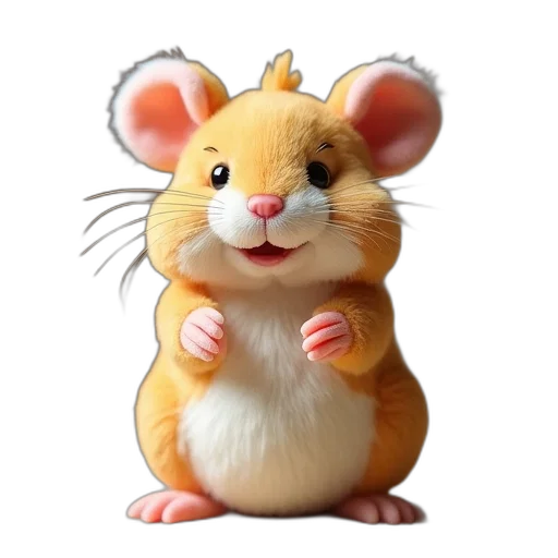 animal, staff, creature, hat, 3d render, photorealistic, concept art, cartoon transparent PNG cut-out