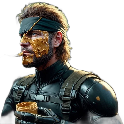 face, concept art, comic book art, cyberpunk, pixel art, man, scar, robotic transparent PNG cut-out