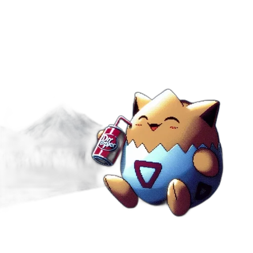 bottle, food, staff, concept art, pixel art, 3d render, fantasy art, cheerful transparent PNG cut-out