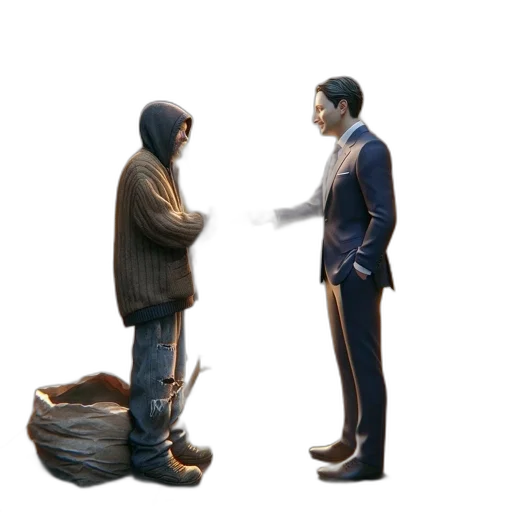 jacket, furniture, staff, mask, 3d render, concept art, city street, forest transparent PNG cut-out