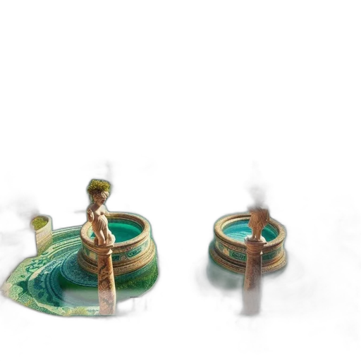 jewelry, staff, furniture, crown, concept art, 3d render, fantasy art, pixel art transparent PNG cut-out