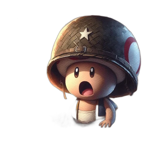 hat, staff, concept art, 3d render, fantasy art, photorealistic, toad, mario transparent PNG cut-out