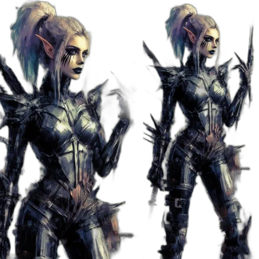 concept art, fantasy art, cyberpunk, comic book art, dark, futuristic, character, pale transparent PNG cut-out