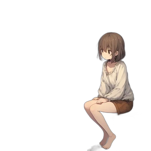 dress, creature, robot, face, pixel art, anime, concept art, watercolor transparent PNG cut-out
