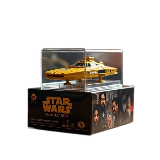 star, wars, model, set, displayed, wooden, surface, includes transparent PNG cut-out