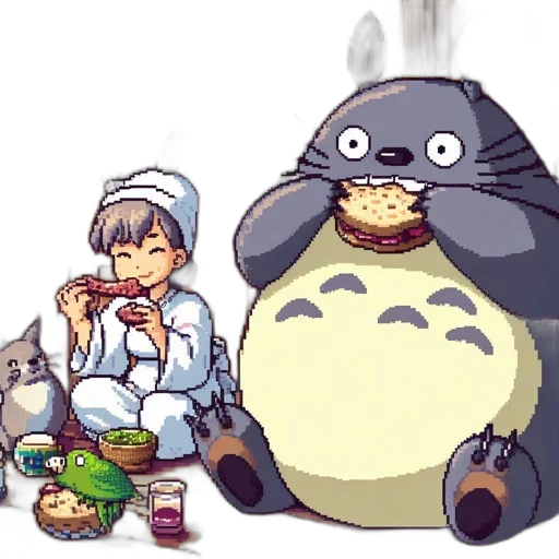 food, pixel art, concept art, anime, watercolor, fire, monochrome, pixel transparent PNG cut-out