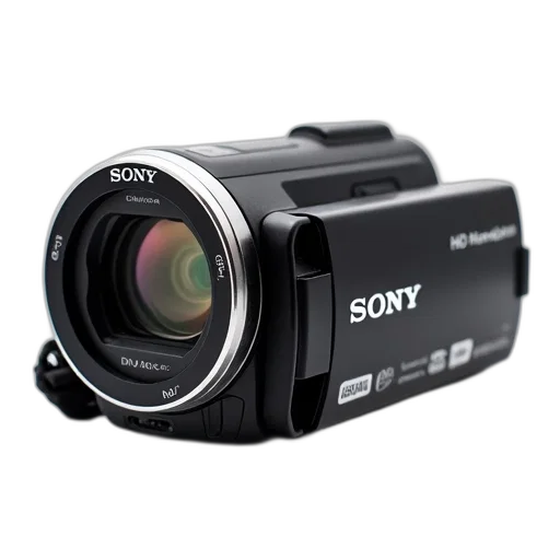 weapon, 3d render, photorealistic, black, sony, handycam, camera, large transparent PNG cut-out