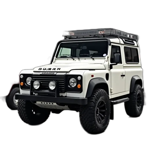car, 3d render, white, land transparent PNG cut-out