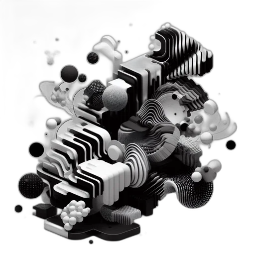 robot, jewelry, weapon, crown, 3d render, concept art, photorealistic, monochrome transparent PNG cut-out
