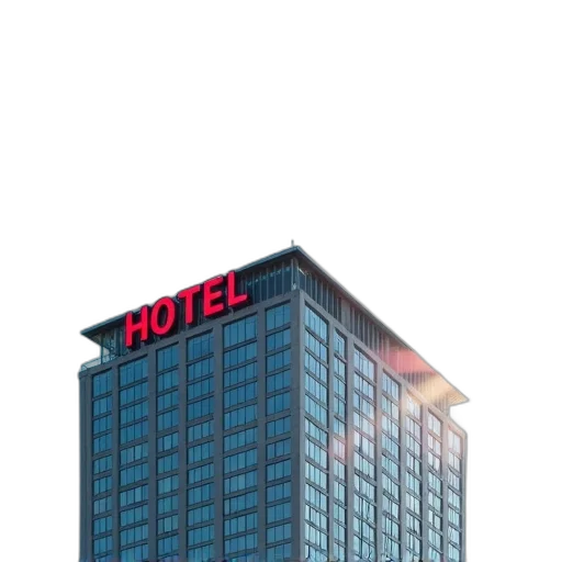 building, robot, staff, umbrella, 3d render, vaporwave, photorealistic, concept art transparent PNG cut-out