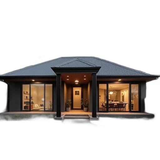 building, umbrella, 3d render, photorealistic transparent PNG cut-out