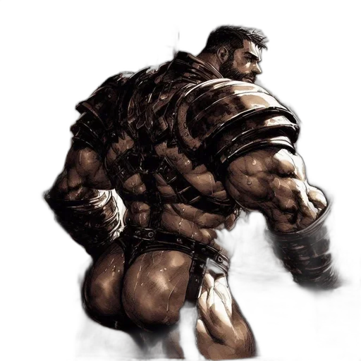creature, animal, hair, weapon, concept art, fantasy art, comic book art, photorealistic transparent PNG cut-out