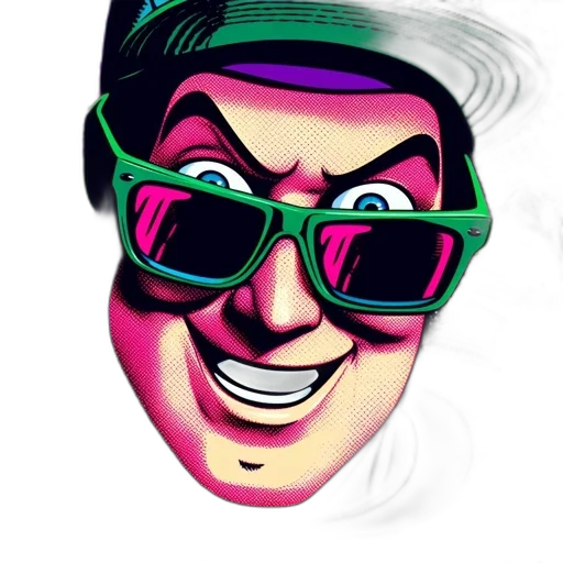 face, mask, cartoon, 3d render, comic book art, concept art, neon, colorful transparent PNG cut-out