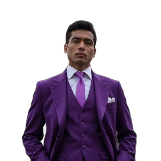 jacket, staff, face, umbrella, photorealistic, 3d render, colorful, dark transparent PNG cut-out