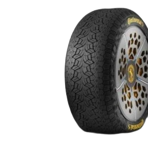 two, continental, tires, intricate, designs, rims, one, showing transparent PNG cut-out