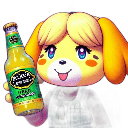 bottle, animal, food, creature, vaporwave, pixel art, 3d render, concept art transparent PNG cut-out